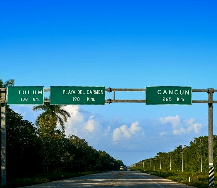 Rodovia 307/Carretera Cancun-Chetumal, vai do Aeroporto de Cancún a Tulum