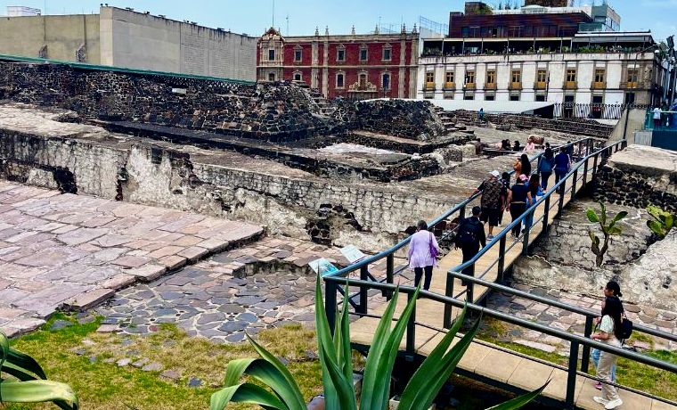 Museu Museu Templo Mayor e ruínas astecas na Cidade do México