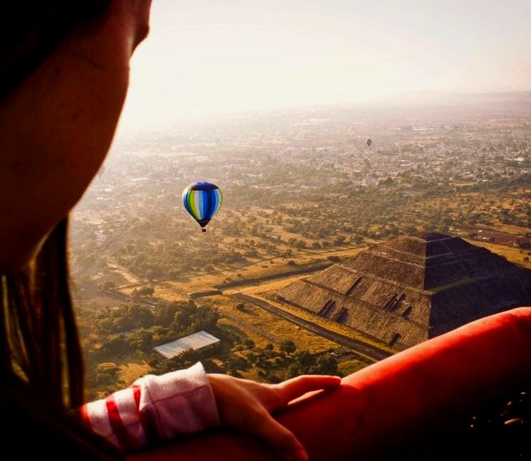 Passeios de balão de ar quente em Teotihuacán