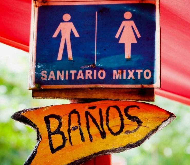 sinal de banheiros do México