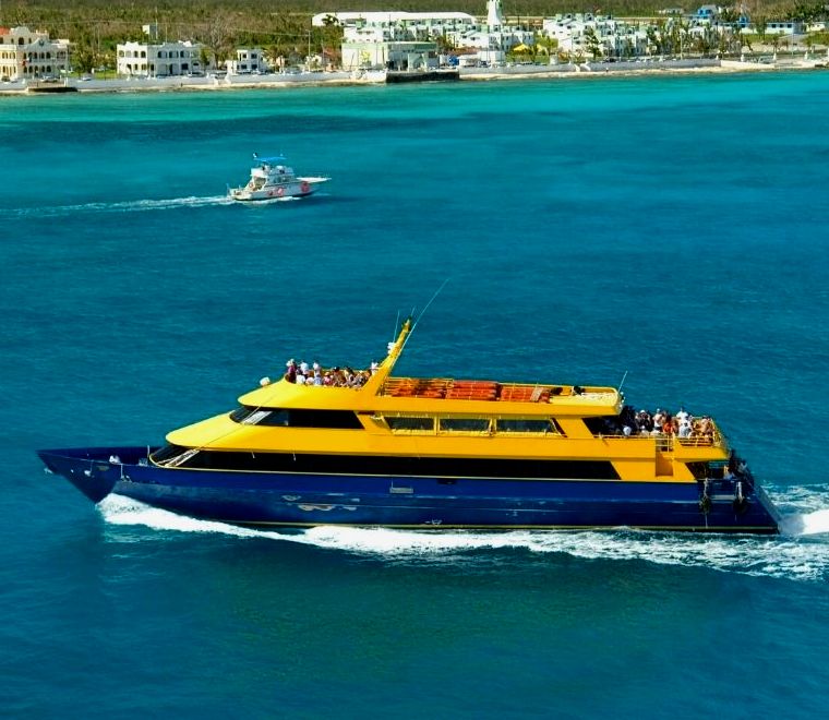barco amarelo |  cancún para cozumel ferryboat