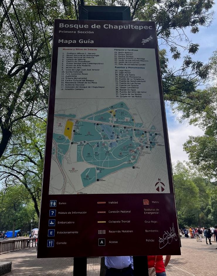 Mapa do Parque Chapultepec