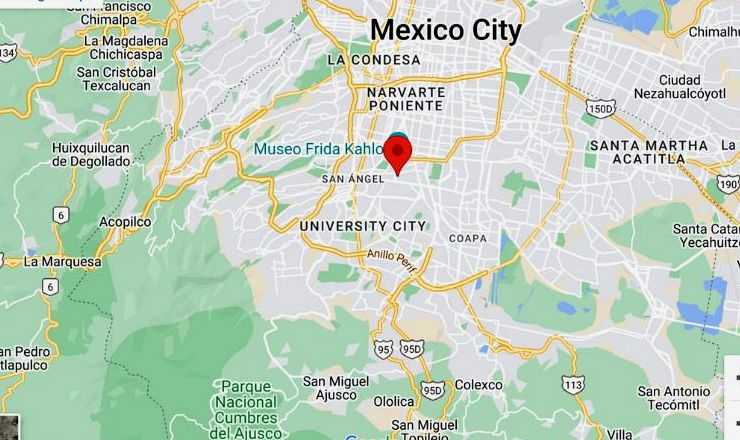 Mapa de Coyoacán México