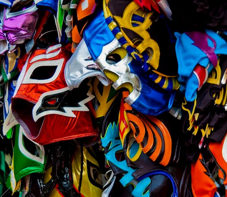 máscaras coloridas de lucha libre para luta livre mexicana