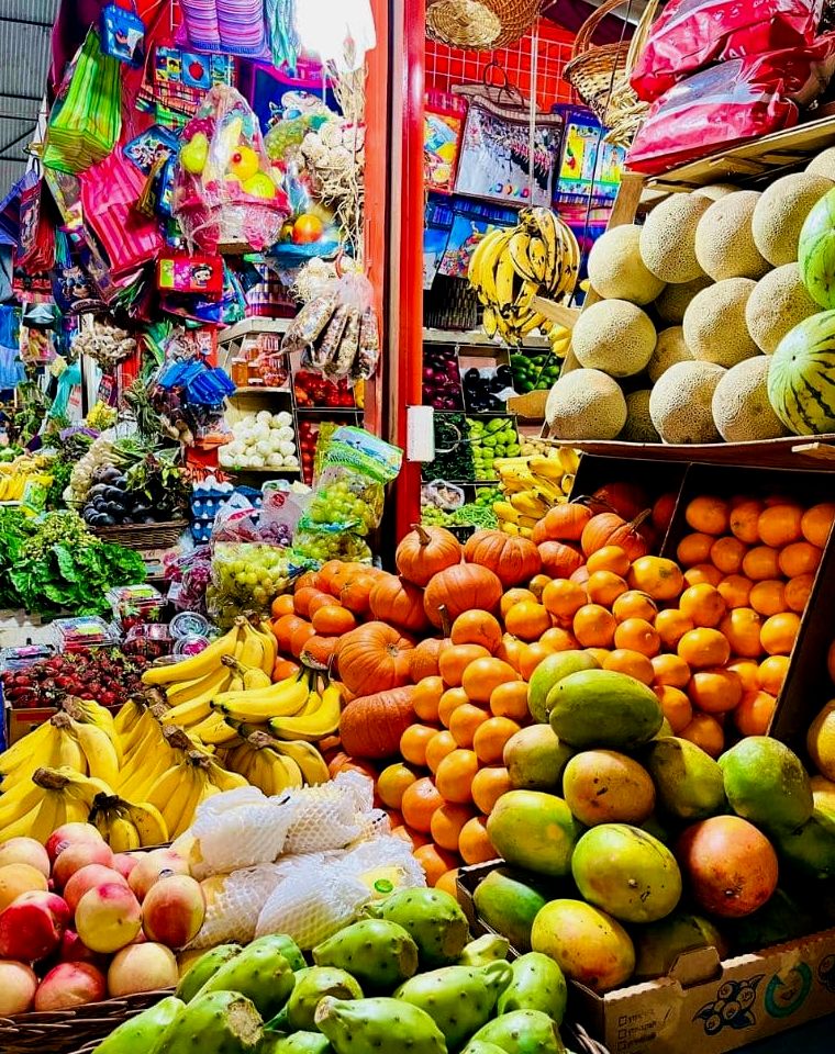 mercado de produtos e frutas no México