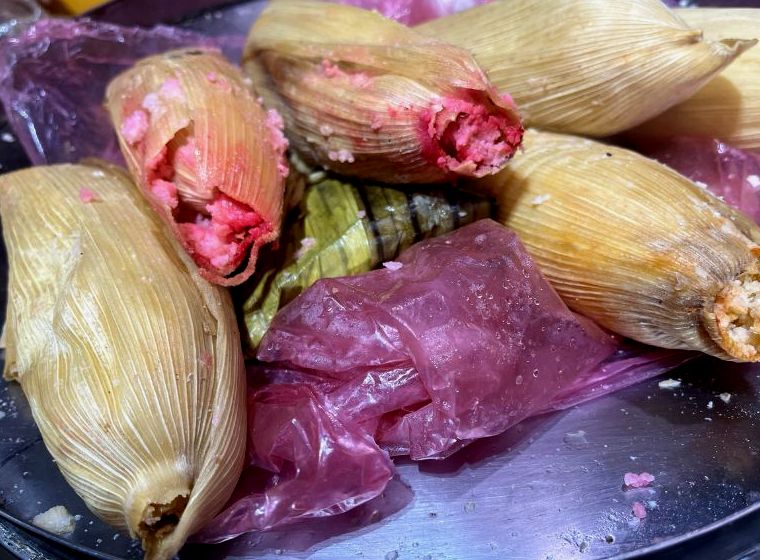 tamale rosa (tamales dulces ou tamales doces)